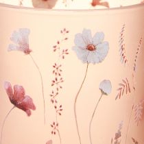 Artículo Farol decorativo de cristal con motivo floral para un toque elegante en el hogar, 12,5 cm, 2 piezas