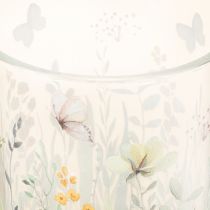 Artículo Farol decorativo de cristal con motivo de mariposas para un toque elegante en el hogar, 18 cm, 2 piezas