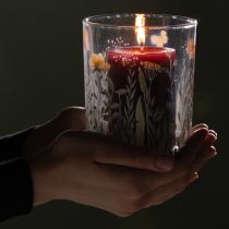 Artículo Farol decorativo de cristal con motivo de mariposas para un toque elegante en el hogar, 18 cm, 2 piezas