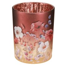 Artículo Farol decorativo de cristal con diseño floral para un toque elegante en el hogar, 12,5 cm, 2 piezas