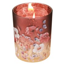 Artículo Farol decorativo de cristal con diseño floral para un toque elegante en el hogar, 12,5 cm, 2 piezas