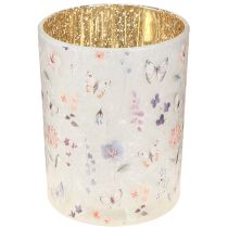 Artículo Portavelas de cristal con motivo de mariposa para momentos de convivencia acogedores, 12,5 cm, 2 piezas