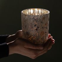 Artículo Portavelas de cristal con motivo de mariposa para momentos de convivencia acogedores, 12,5 cm, 2 piezas