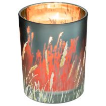 Artículo Elegante farola decorativa con motivo de hierba para dar un toque acogedor a la sala de estar, 12,5 cm, 2 piezas.