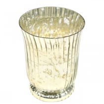 Artículo Linterna portavelas de vidrio portavelas de vidrio Ø11cm H14.5cm