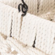 Artículo Farol colgante, decoración de verano, macramé, 35,5 cm de alto x 19 cm de ancho.