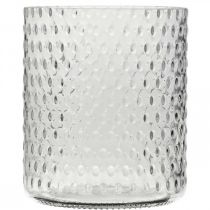 Artículo Farol de cristal, florero, florero de cristal redondo Ø11,5cm H13,5cm