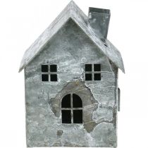 Artículo Farol de metal, shabby chic, decoración navideña, blanqueado, aspecto antiguo Al. 14,5 cm