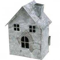 Artículo Farol de metal, shabby chic, decoración navideña, blanqueado, aspecto antiguo Al. 14,5 cm