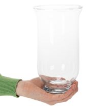 Artículo Candelabro/jarrón de cristal para un diseño interior atmosférico con elegancia clásica, 25 cm