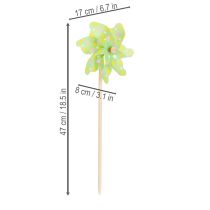 Artículo Molino de viento decorativo para jardín para colocar en parterres, 47 cm, 3 piezas