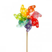 Estaca de jardín Molinete Molinete Decoración de jardín Colorido Ø31cm H75cm