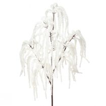 Artículo Rama decorativa sauce llorón decoración de invierno brillo blanco 82cm 2ud
