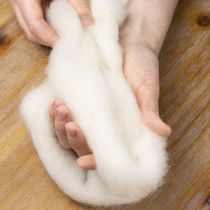 Artículo Cordón de lana, cinta de lana blanca, 2 m, lana decorativa para manualidades y envoltorios.