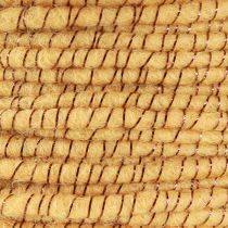 Artículo Hilo de lana con hilo de fieltro mica bronce amarillo Ø5mm 33m