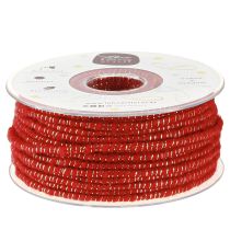 Artículo Hilo de lana con hilo de fieltro mica roja Ø5mm 33m