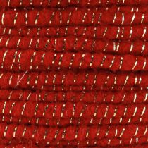 Artículo Hilo de lana con hilo de fieltro mica roja Ø5mm 33m