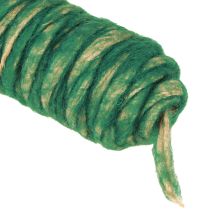 Artículo Cordón de lana verde vintage hilo absorbente lana natural yute 30m