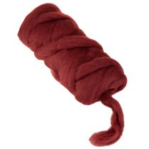 Artículo Cordón de lana, lana decorativa, rojo oscuro, cinta de lana de 10 m para floristería y manualidades