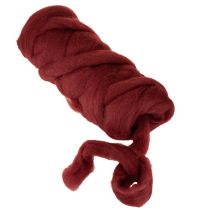 Artículo Cordón de lana, lana decorativa, rojo oscuro, cinta de lana de 10 m para floristería y manualidades