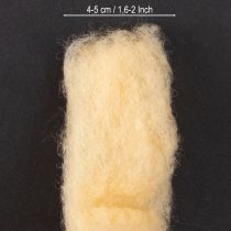 Artículo Cinta de lana, color naranja crema, 10 m de lana para coronas y arreglos florales.