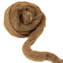 Artículo Cordón de lana, lana decorativa, marrón, 2 m. Cordón de lana, lana para fieltro para manualidades y floristería.