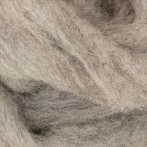 Artículo Cordón de lana decorativo gris natural de 2 m, lana afieltrada para manualidades y floristería.