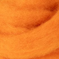 Artículo Cordón de lana, fieltro de lana, naranja, 2 m, para manualidades, atar y decorar.