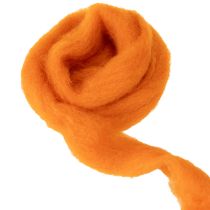 Artículo Cordón de lana, fieltro de lana, naranja, 2 m, para manualidades, atar y decorar.