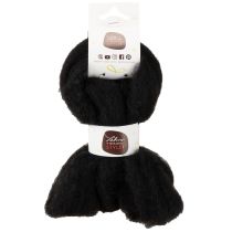 Artículo Lana decorativa, cordón de lana, lana afieltrada para manualidades creativas y floristería, 2 m, negro