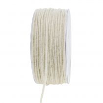 Artículo Cordón de lana blanco 3mm 100m