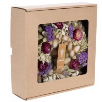 Artículo Corona de flores secas, decoración festiva para mesa en ocasiones especiales y temporadas festivas, 25 cm.