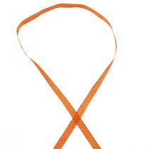 Artículo Cinta de regalo cinta decorativa punteada naranja 10mm 25m