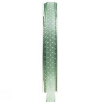Artículo Cinta de regalo cinta decorativa punteada verde menta 10mm 25m