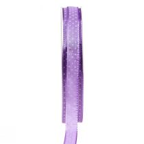 Artículo Cinta de regalo cinta decorativa punteada violeta 10mm 25m