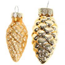 Artículo Conos mix de vidrio dorado 5cm 14uds
