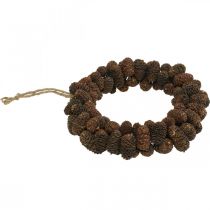 Artículo Corona de cono corona de cono de aliso corona de puerta naturaleza Ø20cm