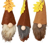 Artículo Colgante de gnomo de cono decoración de gnomo gnomo de otoño H10cm 6 piezas