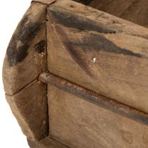 Artículo Bandeja de madera con dos compartimentos, forma de ladrillo auténtico, adecuada para el hogar o la oficina, 60cm