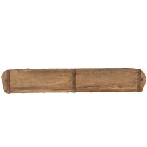 Artículo Bandeja de madera con dos compartimentos, forma de ladrillo auténtico, adecuada para el hogar o la oficina, 60cm