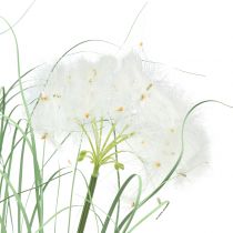 Césped ornamental con semillas blancas verdes H73cm