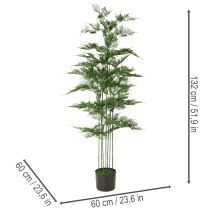 Artículo Árbol de bambú artificial, verde, 132 cm, planta de interior