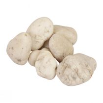 Piedras decorativas guijarros de río piedras decorativas blancas 2cm - 5,5cm 5kg