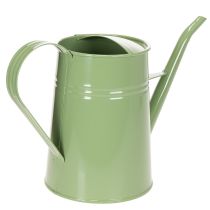 Artículo Regadera de metal vintage para interiores, verde menta, 1,7 L, jarrón decorativo, diseño retro, 23 cm de alto.