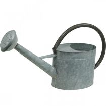 Artículo Regadera de metal, decoración de jardín aspecto vintage gris plateado L53cm H29cm
