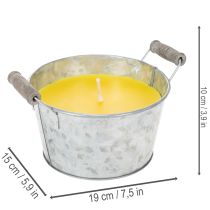 Artículo Vela de citronela para exteriores en cubo: Iluminación ambiental y repelente de insectos, 15 cm