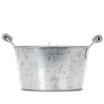 Artículo Vela en cubo de zinc para crear un ambiente acogedor en terrazas y balcones (15 cm).