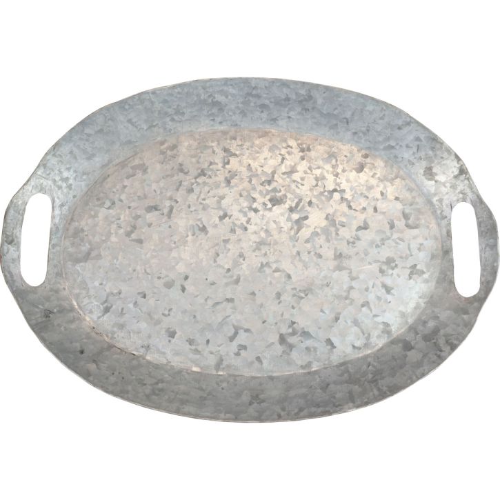 Artículo Bandeja decorativa bandeja ovalada de metal bandeja de zinc 47×34×3cm