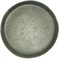 Placa decorativa placa zinc placa metal antracita oro Ø28cm