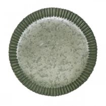 Artículo Plato decorativo placa de zinc placa de metal oro antracita Ø20,5cm